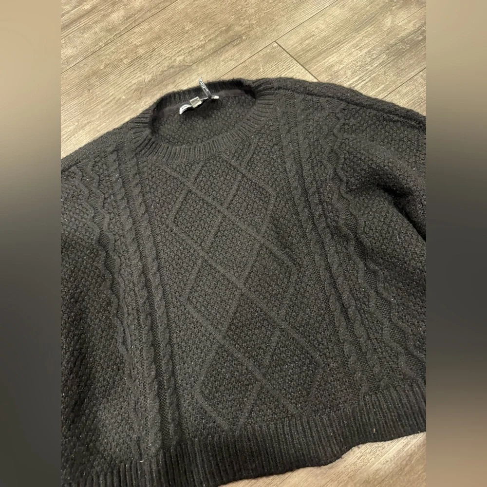DKNY Black Cable Knit Women's Sweater